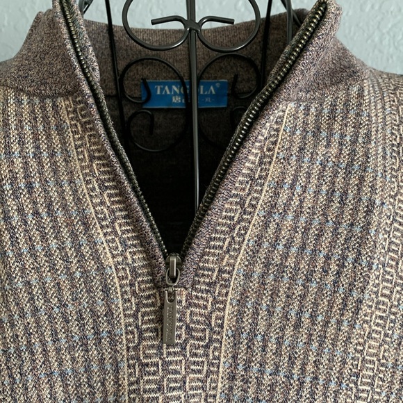 Wool sweater multicolor beige brown blue threads - Picture 6 of 6